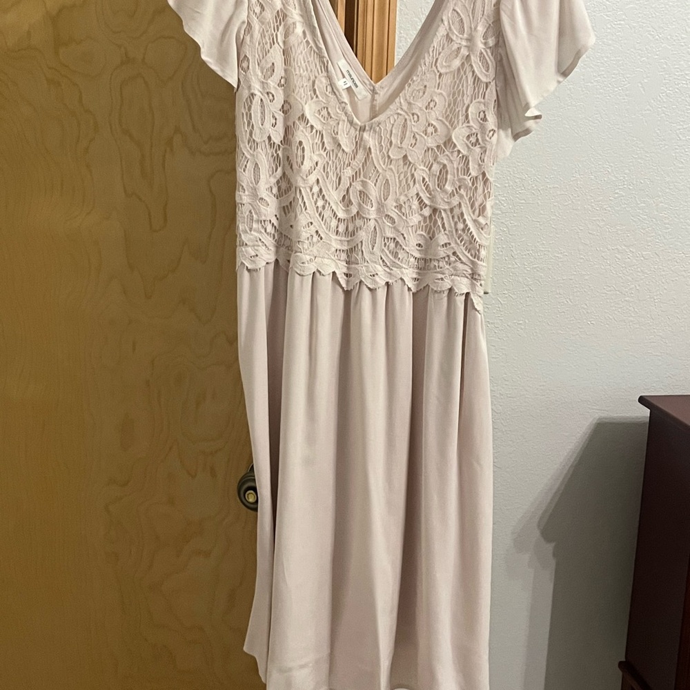 Maurices Cream Lace Midi Dress